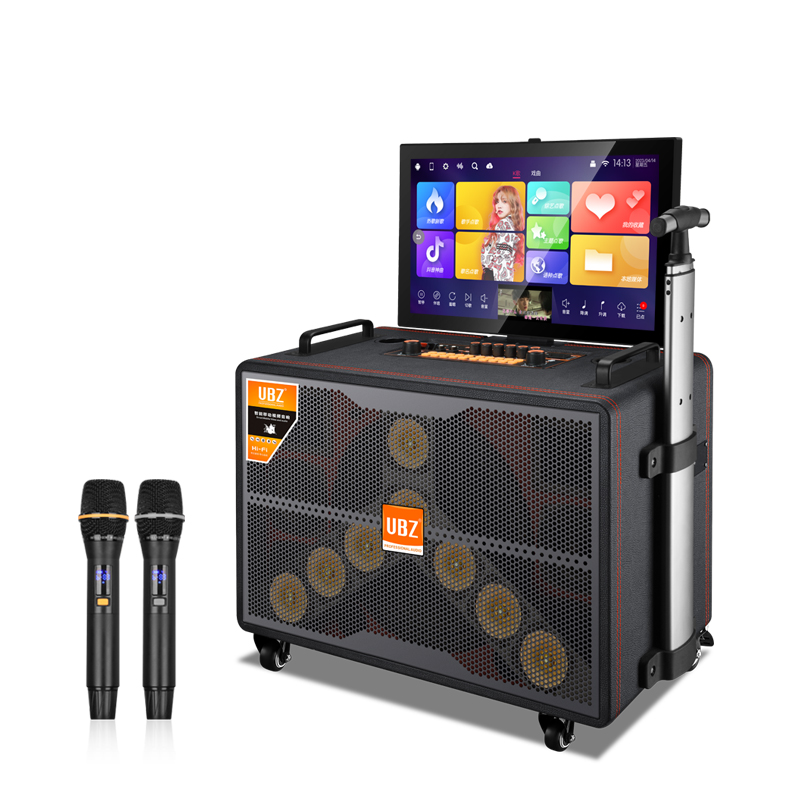 UBZ广场舞音箱带显示屏移动户外拉杆音响带屏幕